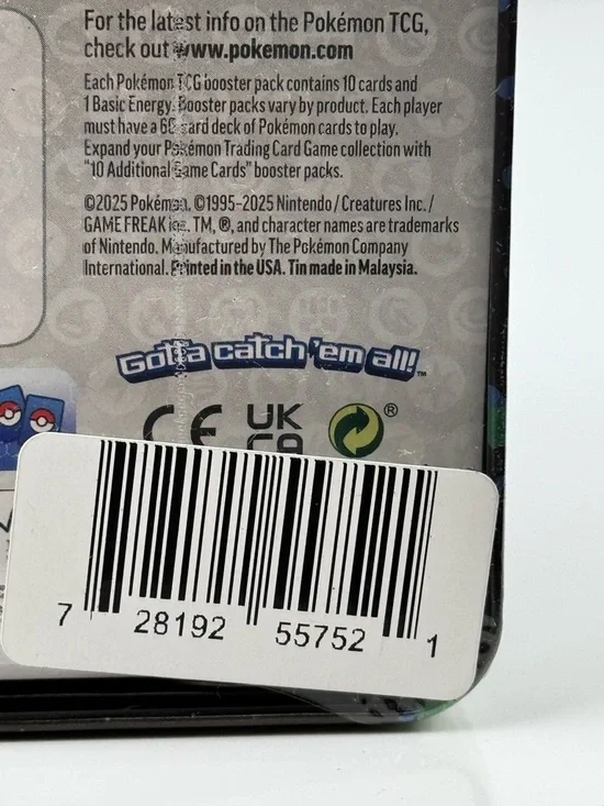 Pokémon TCG Eldegoss & Grimmsnarl Stacking Black Tin Square Sealed New - Picture 8 of 9